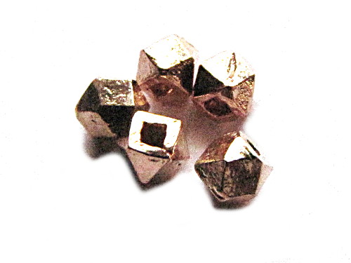 Perle Zwischenteil Wrfel kantig, Silber 925/- rosvergoldet 3mm